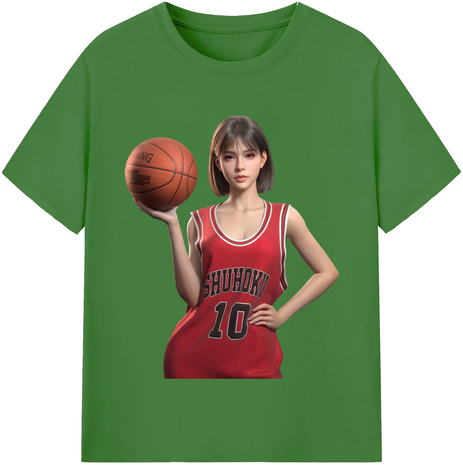 （画像用） SLAM DUNK／スラムダンク レディースカジュアルプリントTシャツ（綿100％）